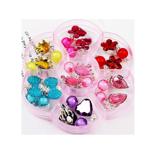 MAYCREATE 7 Pairs Girls Princess Earrings Clip On Earrings Non-piercing Girls Earrings Color Resin Crystal Flower Bow Earrings Jewelry Pretend Play Clip On Earrings Party Favor Dressing Up Jewelry MAYCREATE 7 Pairs Girls Princess Earrings Clip On Earrings Non-piercing Girls Earrings Color Resin Crystal Flower Bow Earrings Jewelry Pretend Play Clip On Earrings Party Favor Dressing Up Jewelry